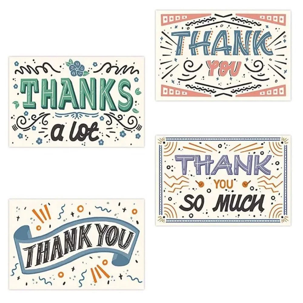 160 Pc Bundle Thank you Cards and Stickers